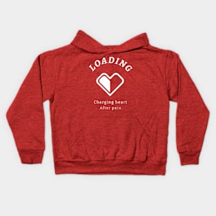 Loading - Charging heart after pain Kids Hoodie